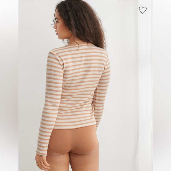 Women’s Aerie Long Sleeve Waffle TShirt - Size S - Picture 4 of 7